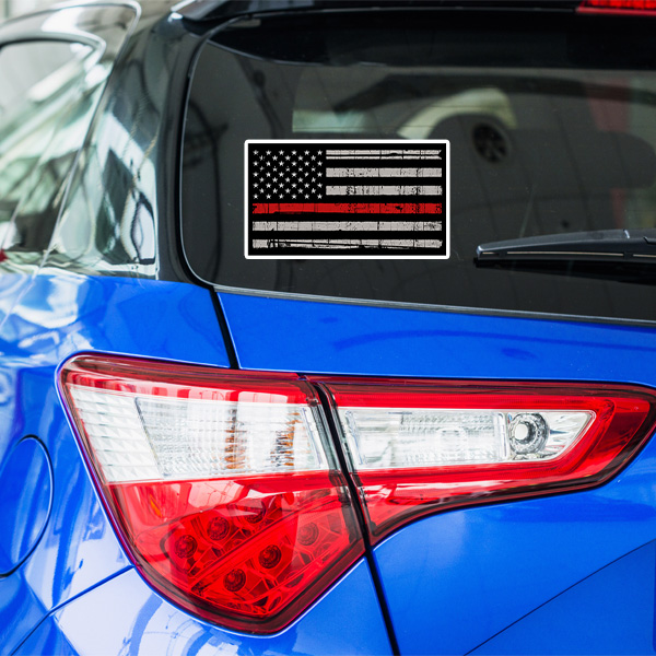 USA Support Red Flag - Sticker4Us